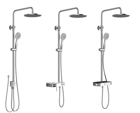 Shower-Set RS 200 AquaSwitch in drei Varianten: Universal, Mix, Thermostat