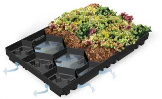 ECOgreen® PACK ermöglicht eine einfache Dachbegrünung mit sofort sichtbarem Begrünungserfolg.