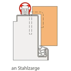 BU-K+ Schutzprofil an Stahlzarge