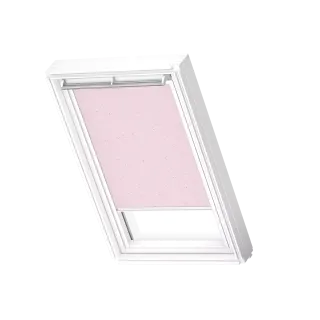 VELUX Verd.-Rollo man. DKL M31 4659SWL Kids Rosa Sterne, weiße Schiene