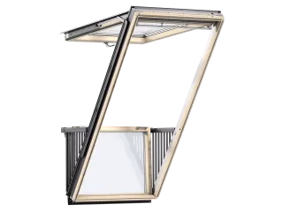 VELUX Dachbalkon GDL SK19 3066 klar lack EN. PLUS Alu 114x252