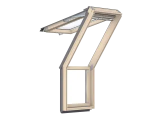 Dachterasse, unten fest VEC M35 3065 klar lack EN. PLUS Alu 78x109