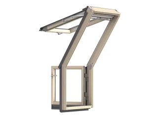 VELUX Dachterrasse GEL M08 3065 klar lack EN. PLUS Alu 78x136