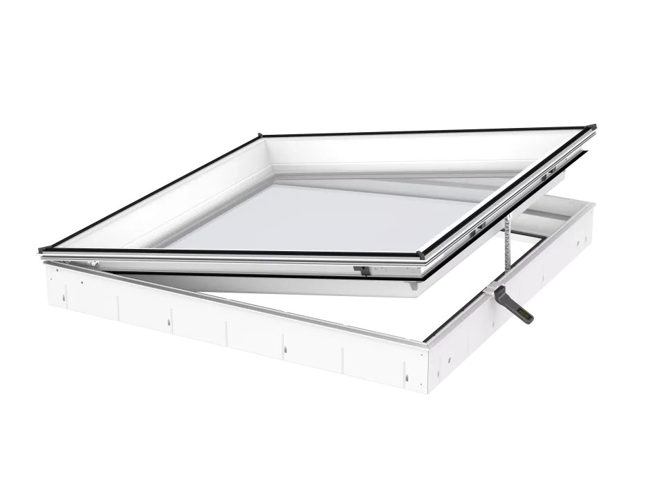 VELUX Flachdach-Fen. CVU 060060 0225Q öffn. Kunstst. 3fach-Vergl. 60x60
