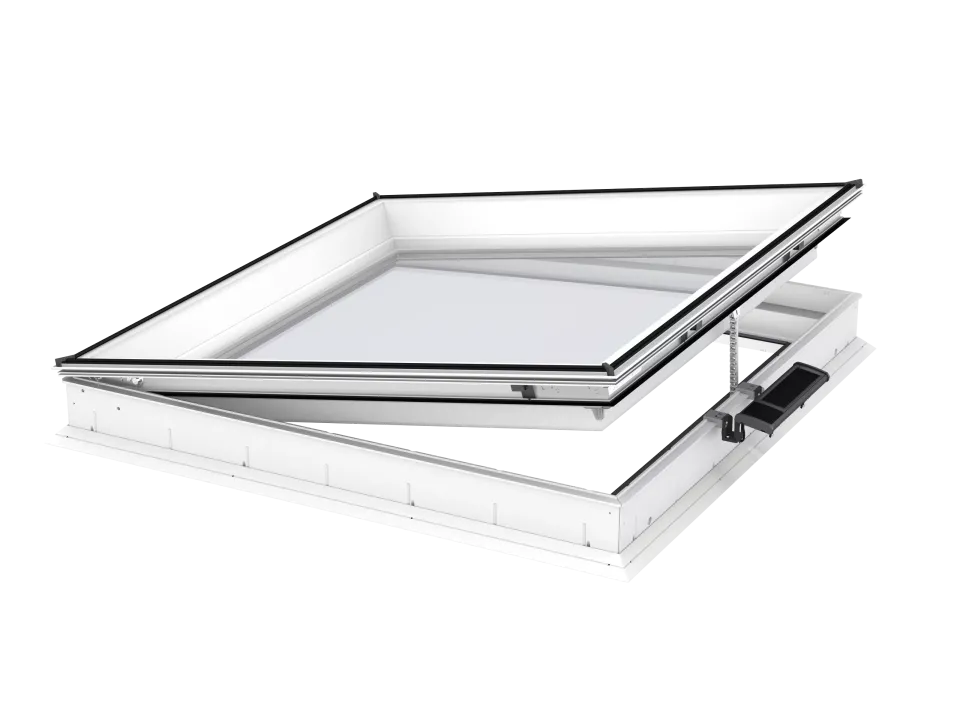 VELUX Flachdach-Fen. CVU 080080 0325Q Solar, Kunstst. 3fach-Vergl. 80x80