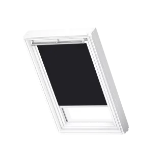 VELUX Verdunkelungs-Rollo manuell DKL M31 3009SWL Schwarz, weiße Schiene, Premium
