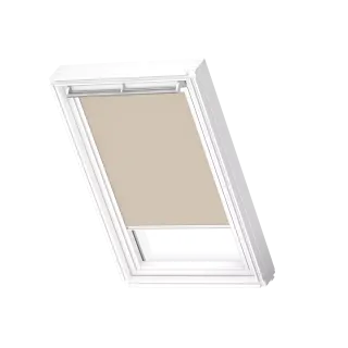 VELUX Verdunkelungs-Rollo manuell DKL M31 4556SWL Sandbeige, weiße Schiene, Premium