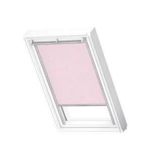 VELUX Verd.-Rollo man. DKL M31 4659S Kids Rosa Sterne, alu Schiene