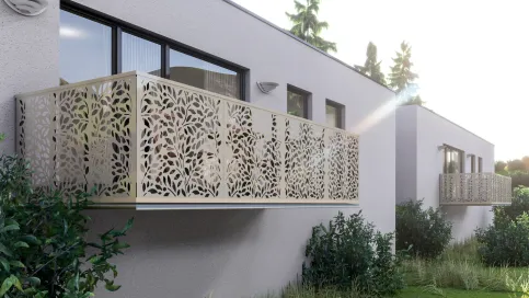 Geländersystem MODULARIS mit gelasertem Blech