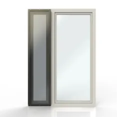 Beispiel teilintegrierte Lösung bei zweiflügeligem Fenster