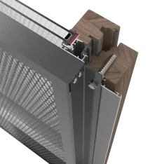 Befestigungsvariante 2 ROMBUS CLASSIC - mit Ramba-Muffe am Holz-Aluminiumfenster
