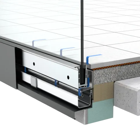 AQUA VIVA PRO mit Ganzglasgeländersystem VISIOPLAN