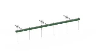 Ausführungsbeispiel mit PLAN TERRA Wandhalter CLASSIC PLUS mit Tragrohr