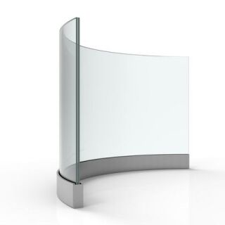 Abel Gebogenes Ganzglas-Geländersystem VISIOPLAN SINUS