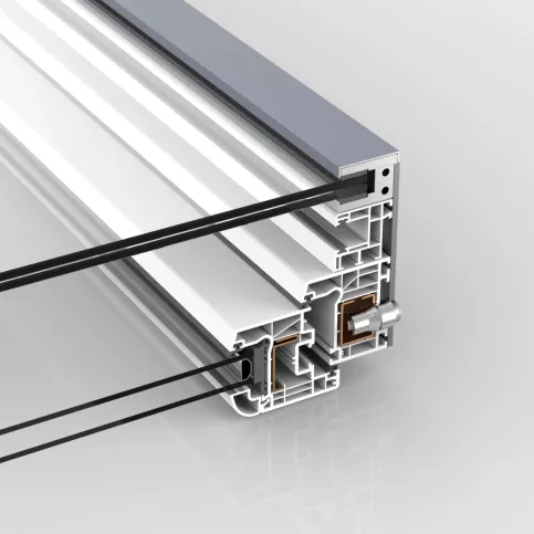 Glas-Klemmsystem VITRUM Classic mit Fensterprofil von Aluplast