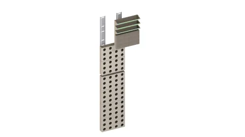 Stabile Profilschienen mit standardisierten Aufnahmepunkten nehmen die unterschiedlichen Module auf.