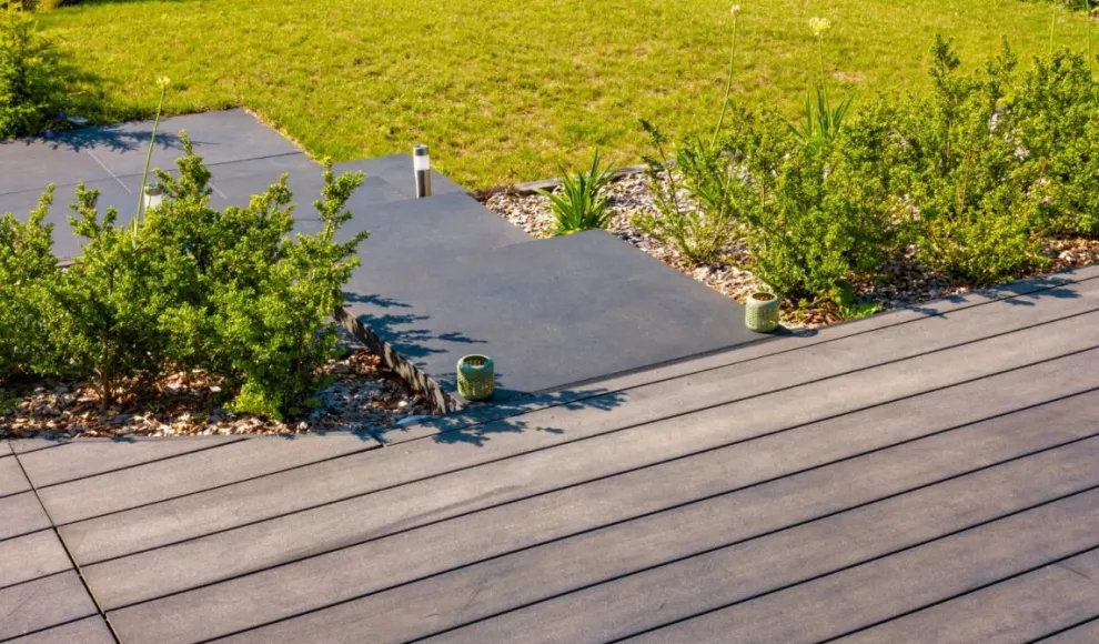 Terrassendiele Elegance glatt, Anthrazit, Dielenbreite 180 mm