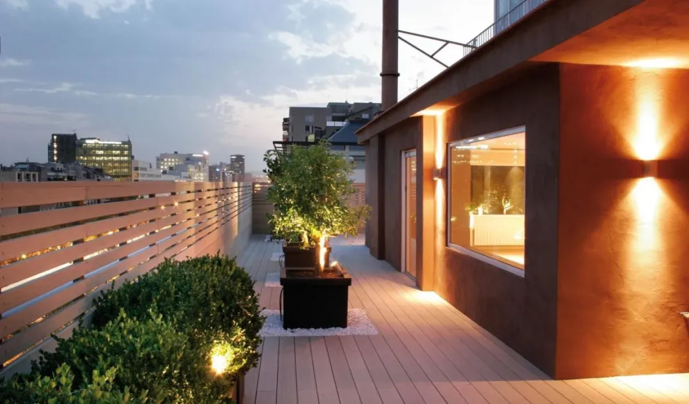 Terrassendiele Elegance glatt, Exotic Braun, Dielenbreite 180 mm
