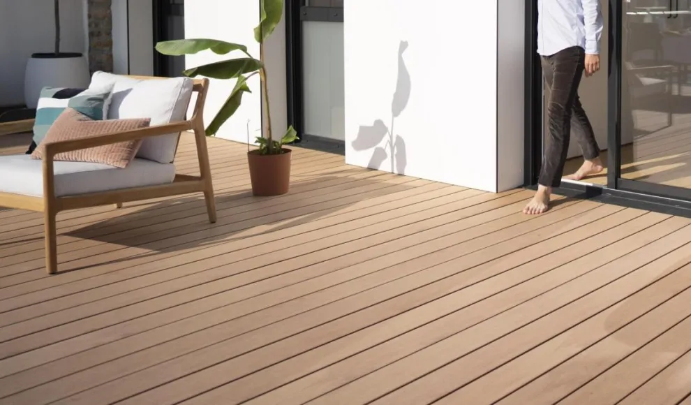 Terrassendiele Emotion, Hellbraun (Savanne), Dielenbreite 138 mm