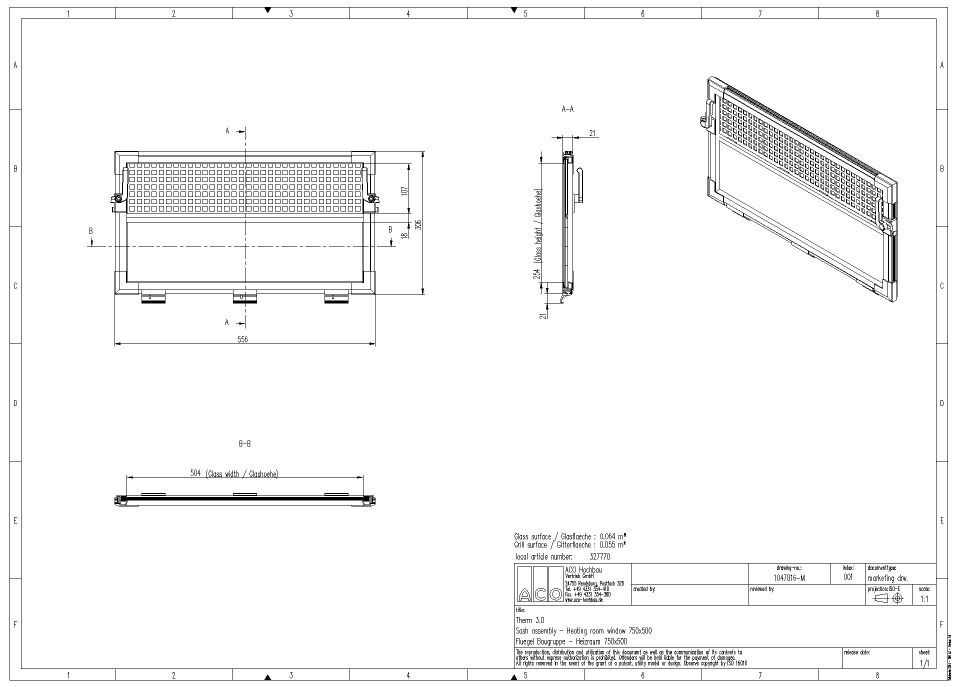 ACO Therm 3.0 Kipp-Einsatz Heizraum