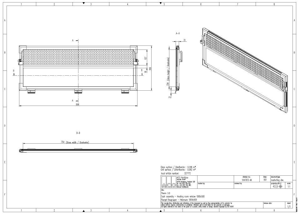 ACO Therm 3.0 Kipp-Einsatz Heizraum