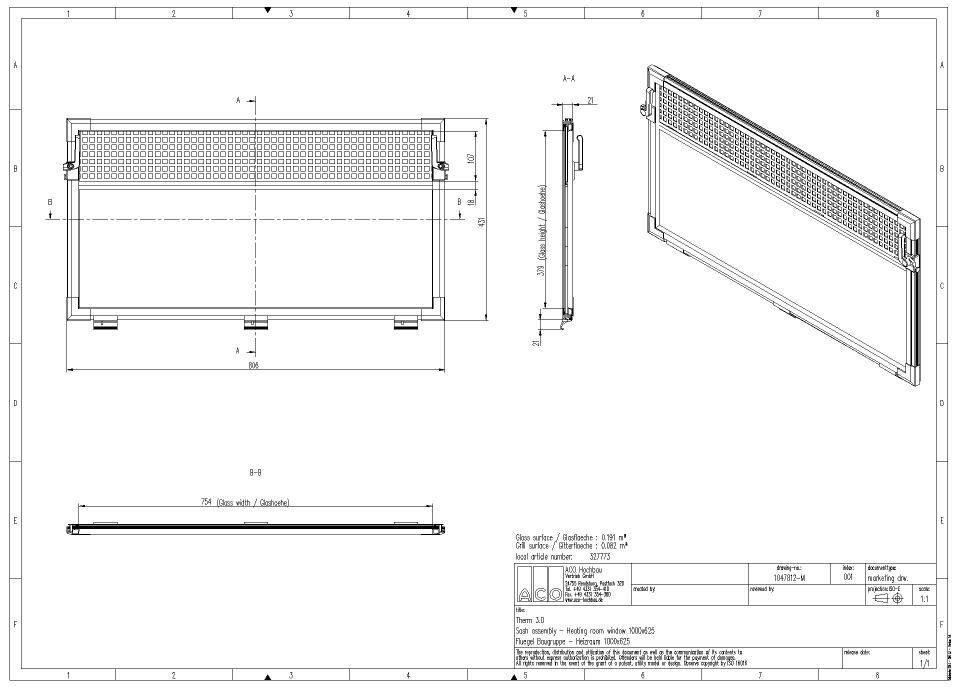 ACO Therm 3.0 Kipp-Einsatz Heizraum