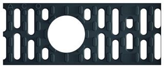 ACO Drainlock Stegrost NW100 mm D400 500 mm EN1433 Guss mit Öffnung Lichtpunkt KTL beschichtet