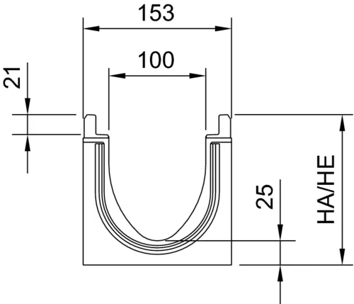 ACO PowerDrain Seal in V100, ohne Sohlengefälle