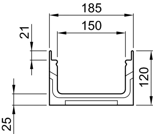 ACO Drain Multiline V150, Flachrinne