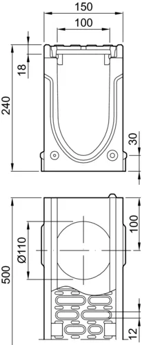 ACO DRAIN® Monoblock PD 100, Revisionselement
