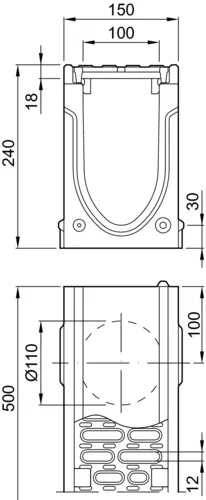 ACO DRAIN® Monoblock PD 100, Revisionselement
