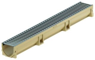 ACO Self Euroline 2.0 NW100 Rinne L500 mm B118mm mit Stegrost Stahl verzinkt