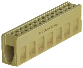 ACO DRAIN® Monoblock RD 100, Rinne ohne Sohlengefälle