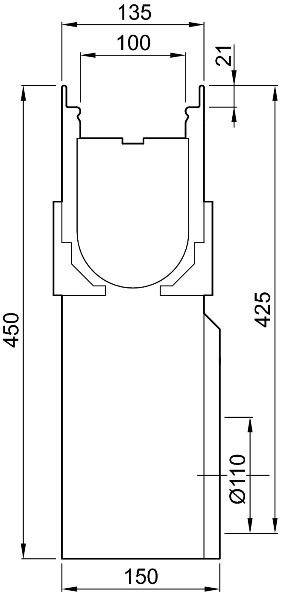 ACO Drain Multiline light V100S Einlaufkasten