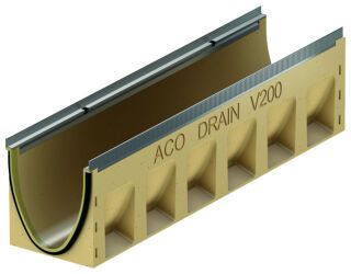 ACO Drain Multiline Seal V200, mit Sohlengefälle