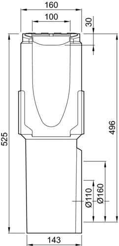 ACO DRAIN® Monoblock RD 100, Einlaufkasten