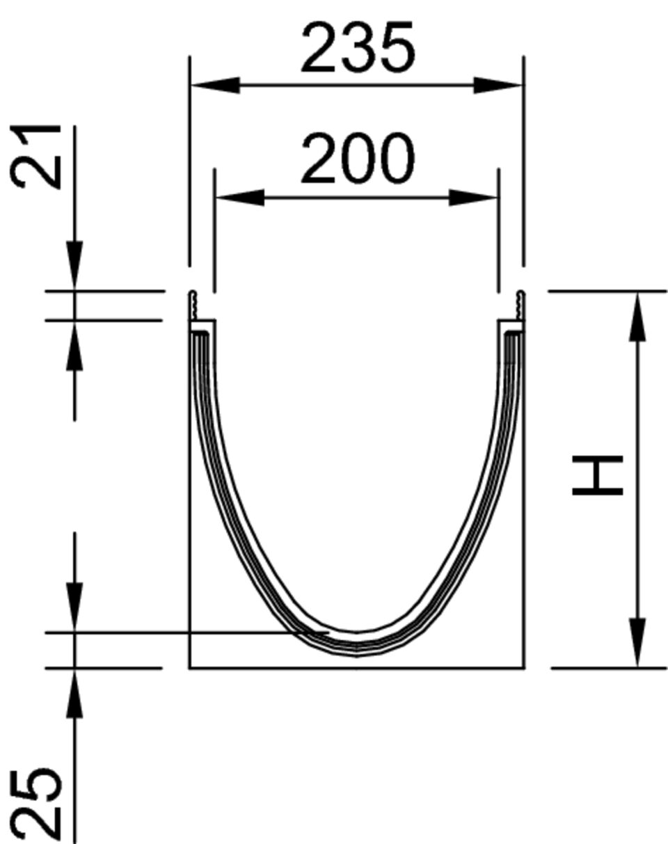 ACO Drain Multiline Seal V200, ohne Sohlengefälle