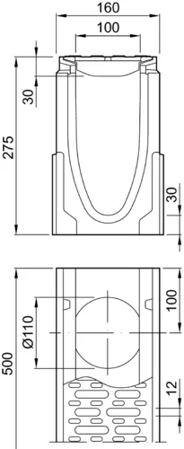 ACO DRAIN® Monoblock RD 100, Revisionselement