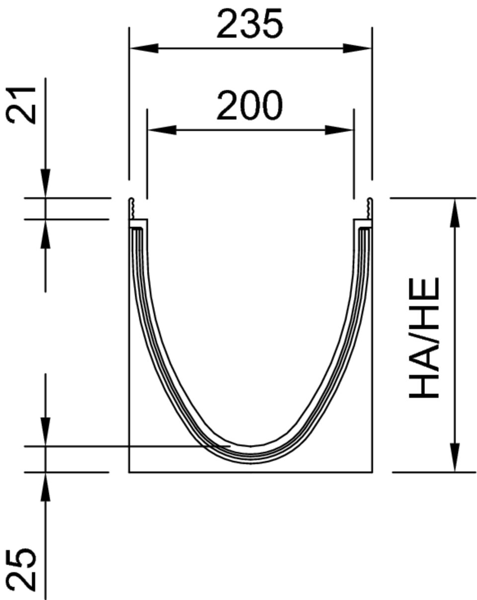 ACO Drain Multiline Seal V200, ohne Sohlengefälle