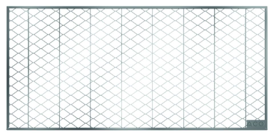 ACO Streckmetallrost 1040x424 mm begehbar 4-seitiges Anschlusselement