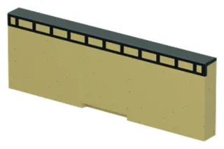 ACO Multiline V300G Stirnwand Flachrinne A/E 120 mm GGG