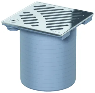 ACO Easyflow Aufsatzstück ABS 149x149mm K3 Rahmen und Schlitzrost Edelstahl lose eingelegt