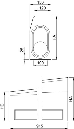 ACO DRAIN® KerbDrain 480, Rinnenkörper als Absenkstein