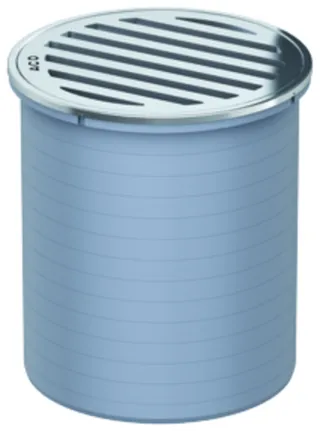 ACO Easyflow Aufsatzstück ABS D136 K3 Rahmen und Schlitzrost Edelstahl lose eingelegt