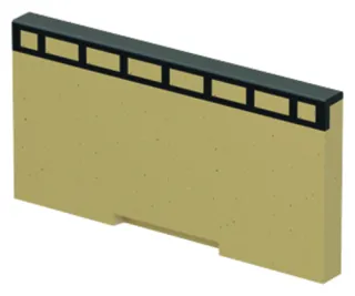 ACO Multiline V200G Kombistirnwand Flachrinne A/E 120 mm GGG