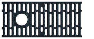 ACO Drainlock Stegrost NW200 mm D400 500 mm EN1433 Guss mit Öffnung Lichtpunkt KTL beschichtet