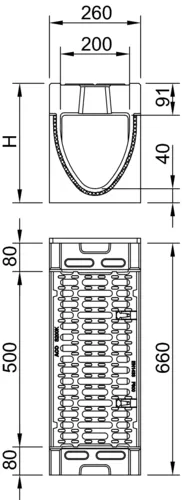 ACO DRAIN® Monoblock RD 200 V, Revisionselement