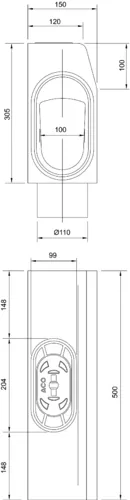 ACO DRAIN® KerbDrain 305, Revisionselement