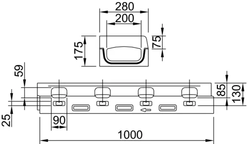 ACO DRAIN® KerbDrain Bridge, Rinnenkörper