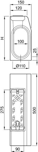 ACO DRAIN® KerbDrain 305, Revisionselement